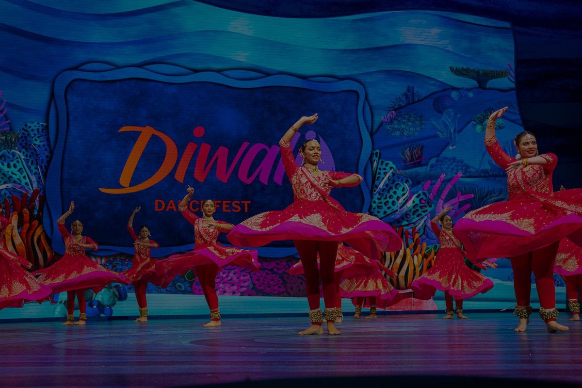 Dancers on stage at the International Dance Showcase